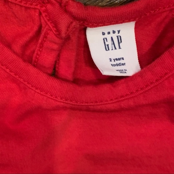 Gap red floral peplum blouse Size:2T - Picture 6 of 6